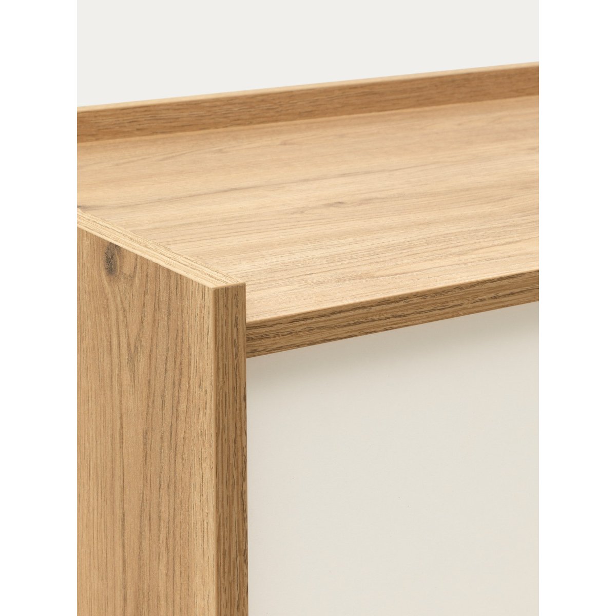 Meuble TV Mélamine - NADINE beige clair - blanc, KENAY