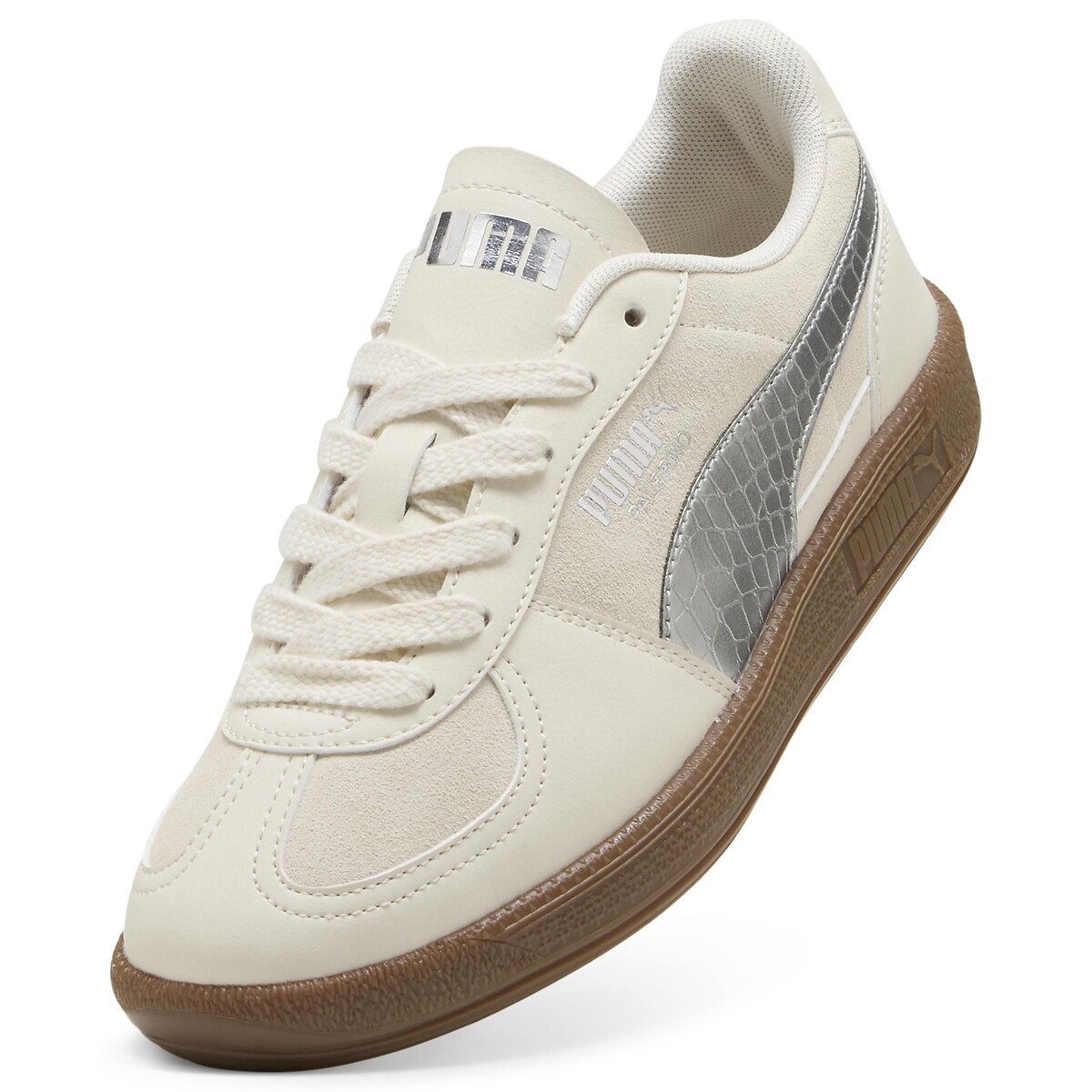 Baskets Palermo Metallic Safari blanc/argent, PUMA