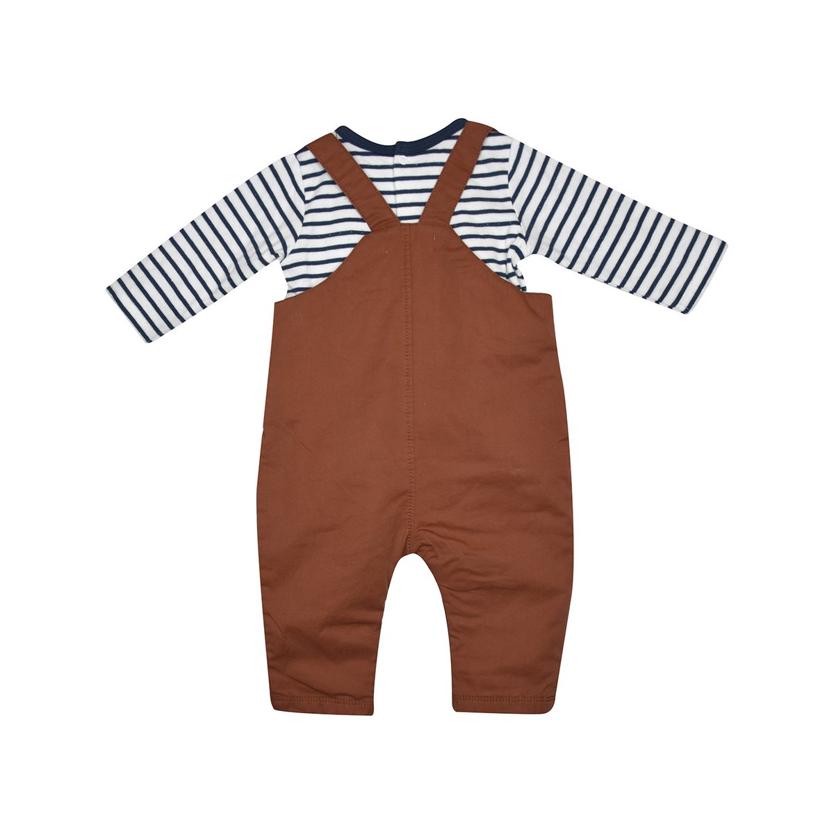 Tee shirt salopette bebe filip marron, SUCRE D'ORGE