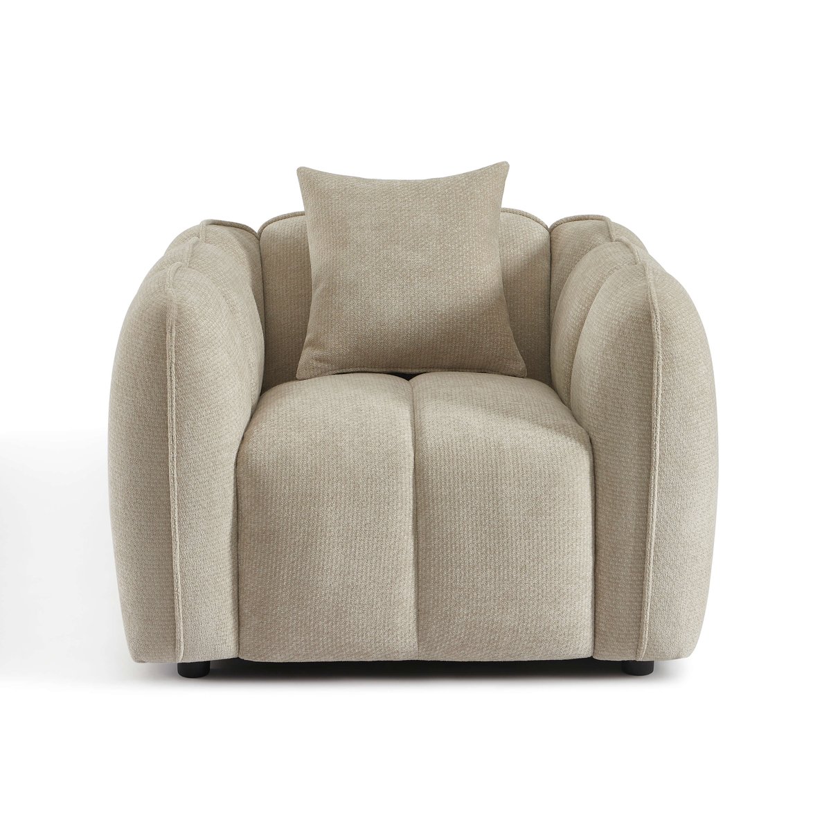 Fauteuil 1 place en tissu MATILDA beige, SORELH