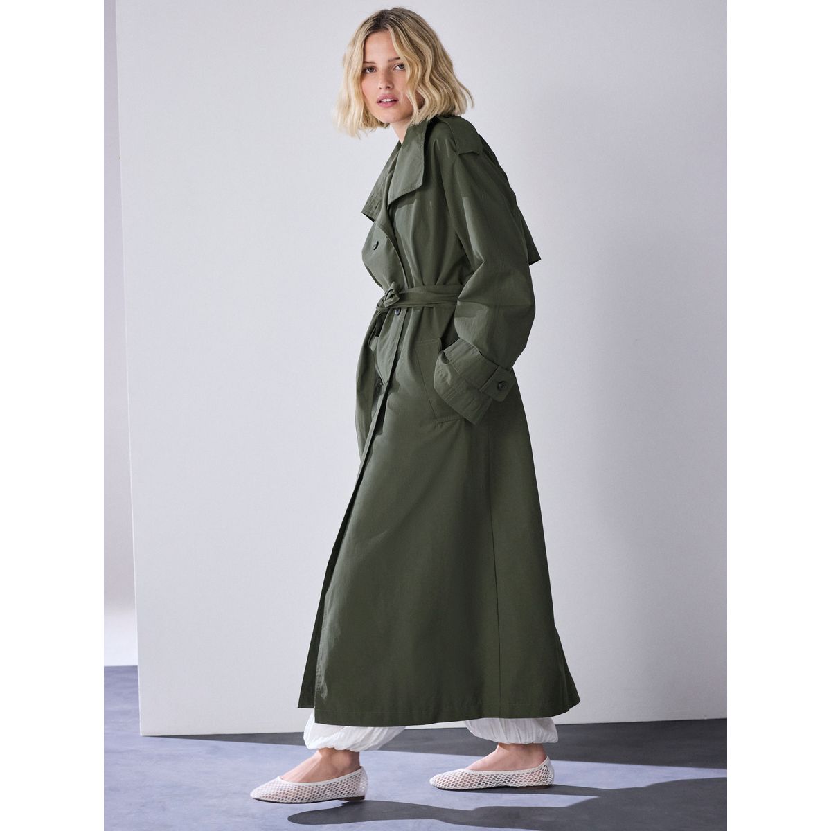 Trench imperméable vert kaki, NEXT
