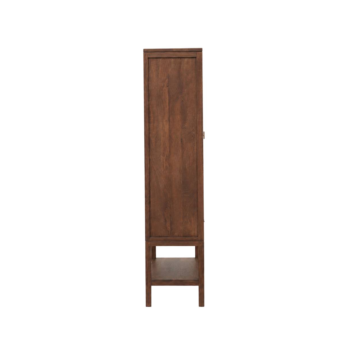 Vitrine 2 portes en bois de manguier GUSTAVE bois foncé, MADE IN MEUBLES