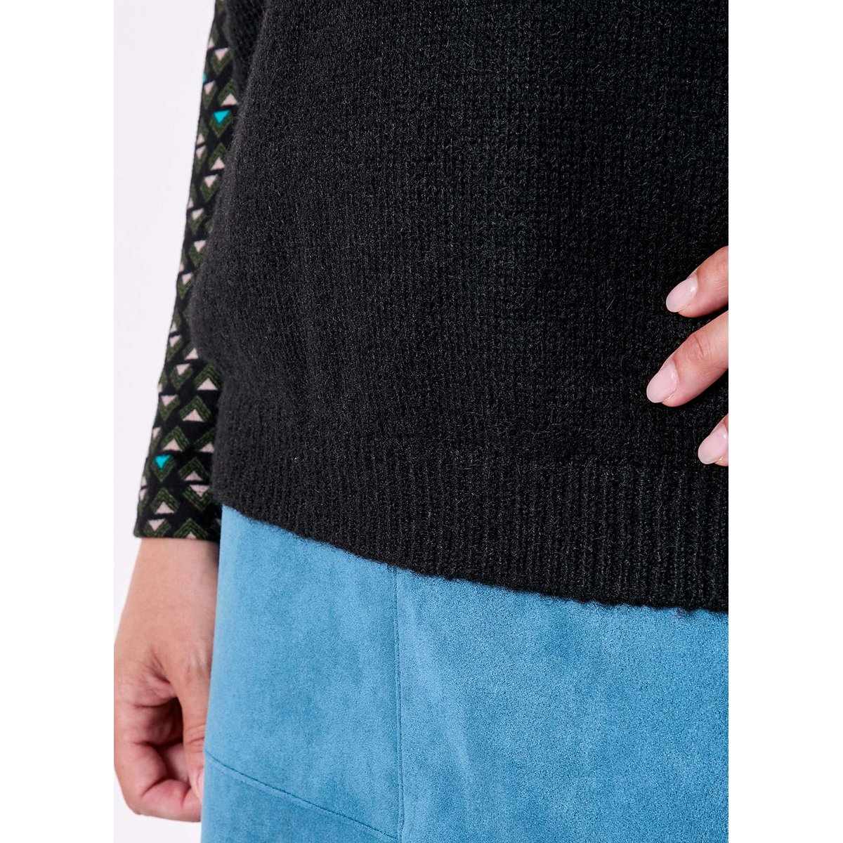 Pull tricot sans manche uni DAKILA noir chiné, LA FIANCÉE