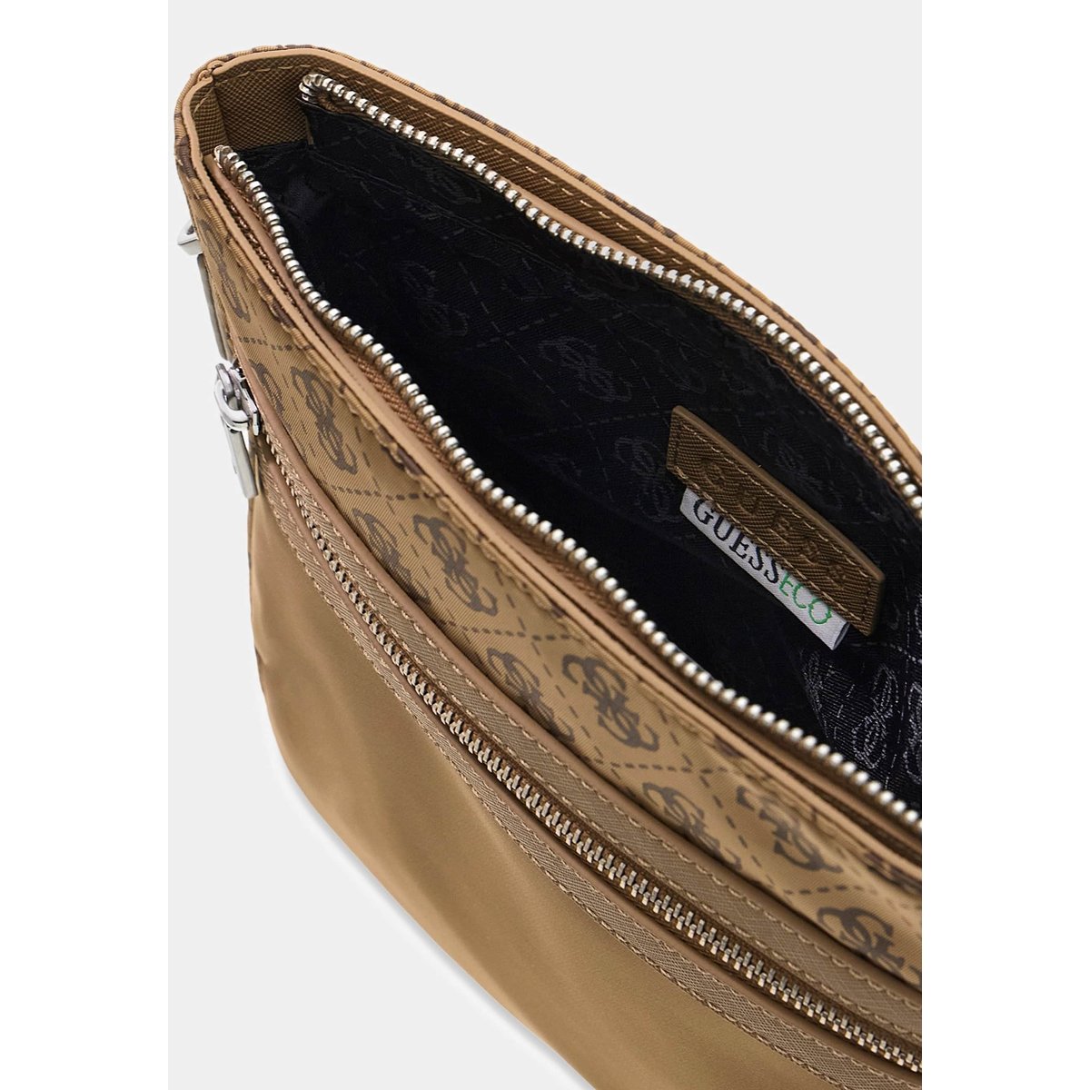 Sac Bandoulière Logo Berlin beige multi, GUESS