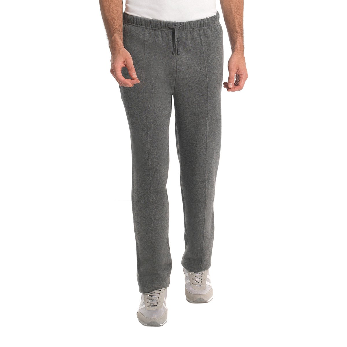 Pantalon De Jogging Classique gris foncé chiné, HONCELAC