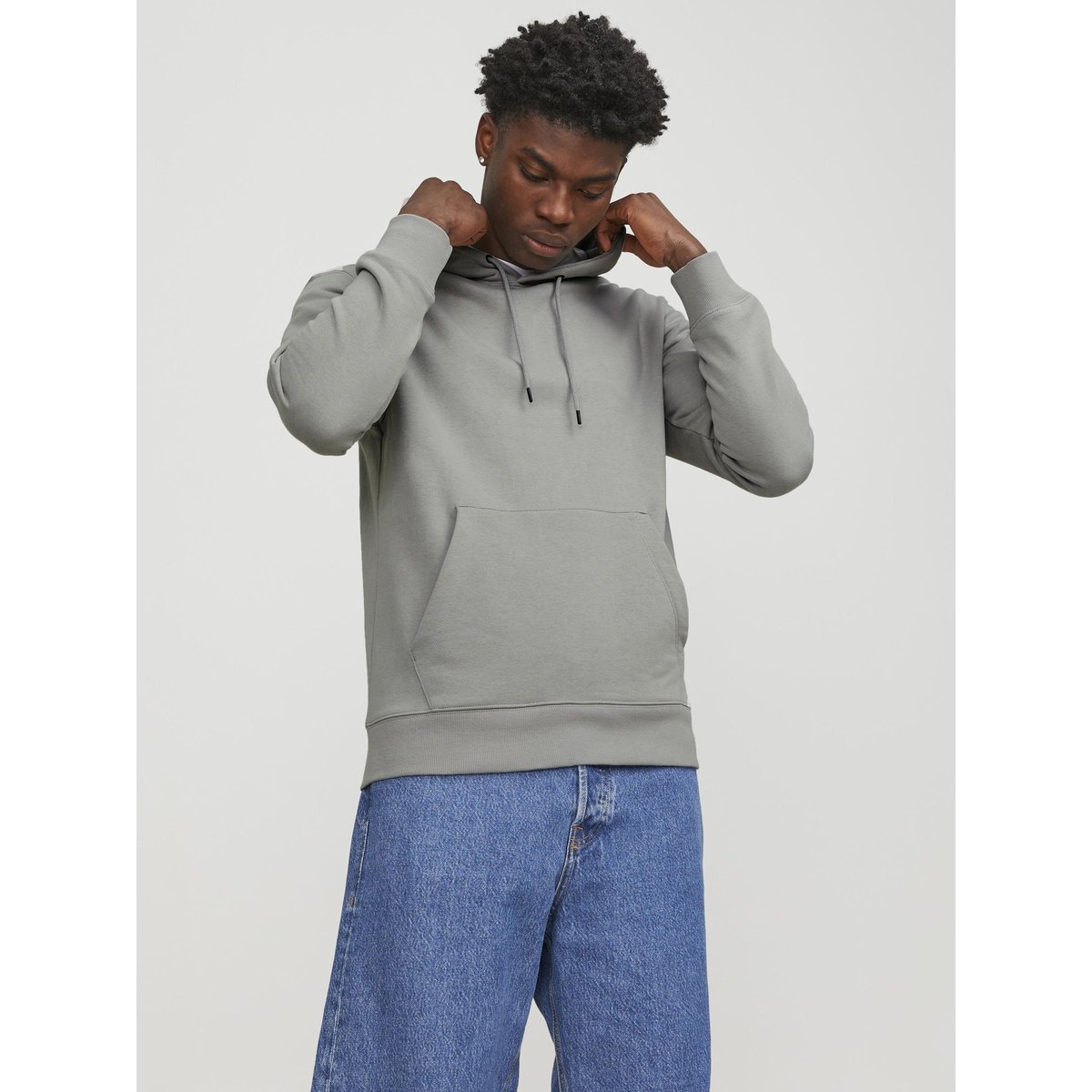 Sweat à capuche Star Basic grise - ultimate grey, JACK & JONES