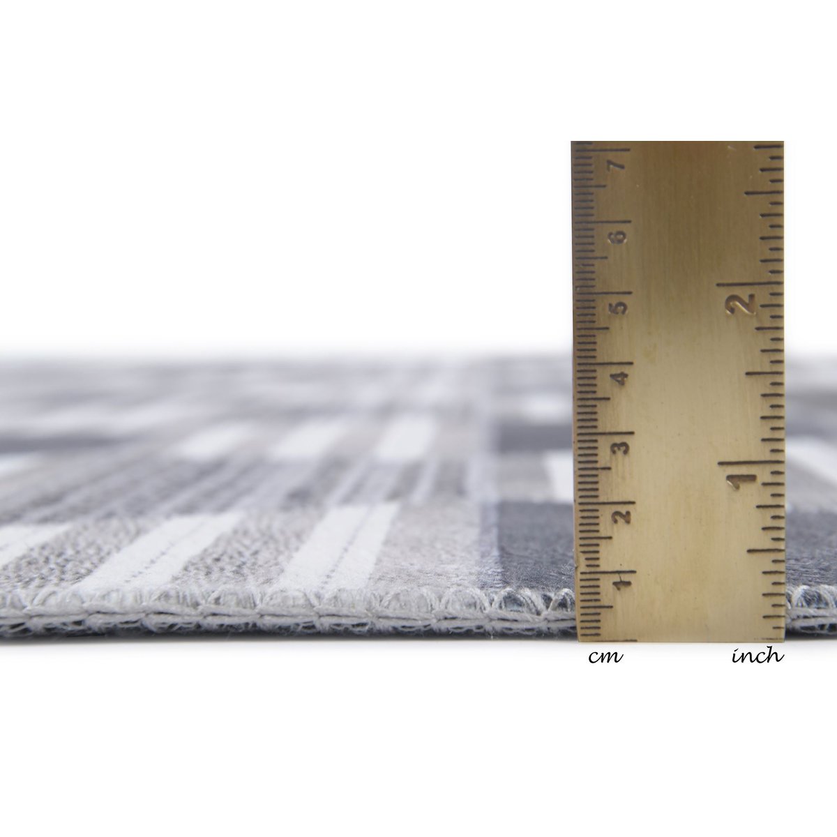 Tapis imprimé Serena, aspect cuir, plat gris multicolore, GINO FALCONE