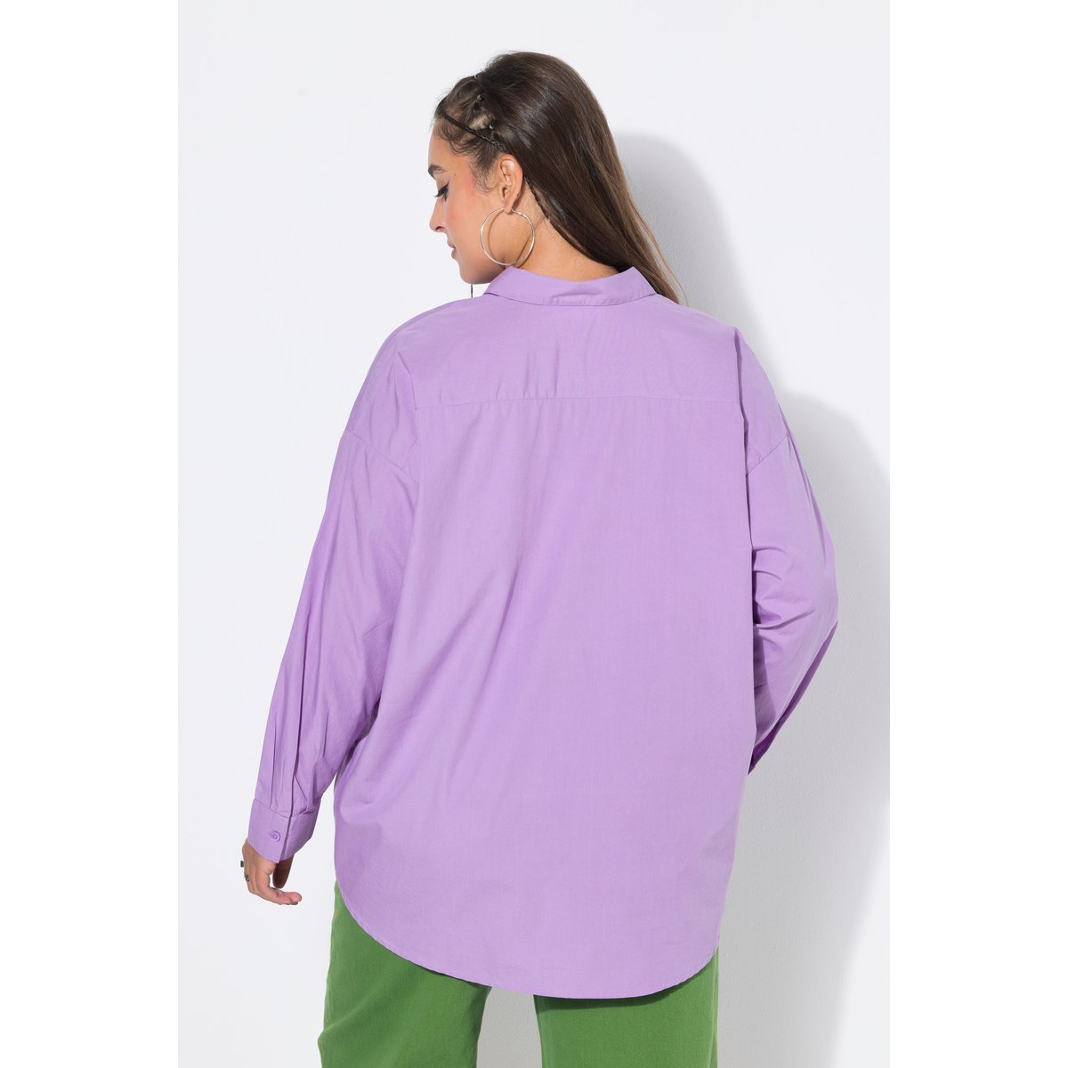 Chemisier oversized avec broderie sur la lilas, STUDIO UNTOLD