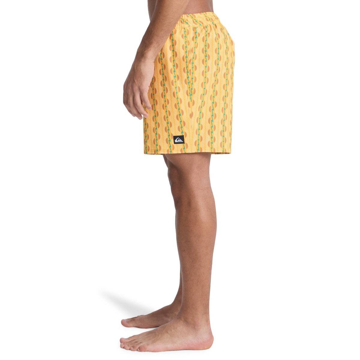 Short de bain STRETCH PRINTED VOLLEY 16" jaune mineral yellow horizon, QUIKSILVER