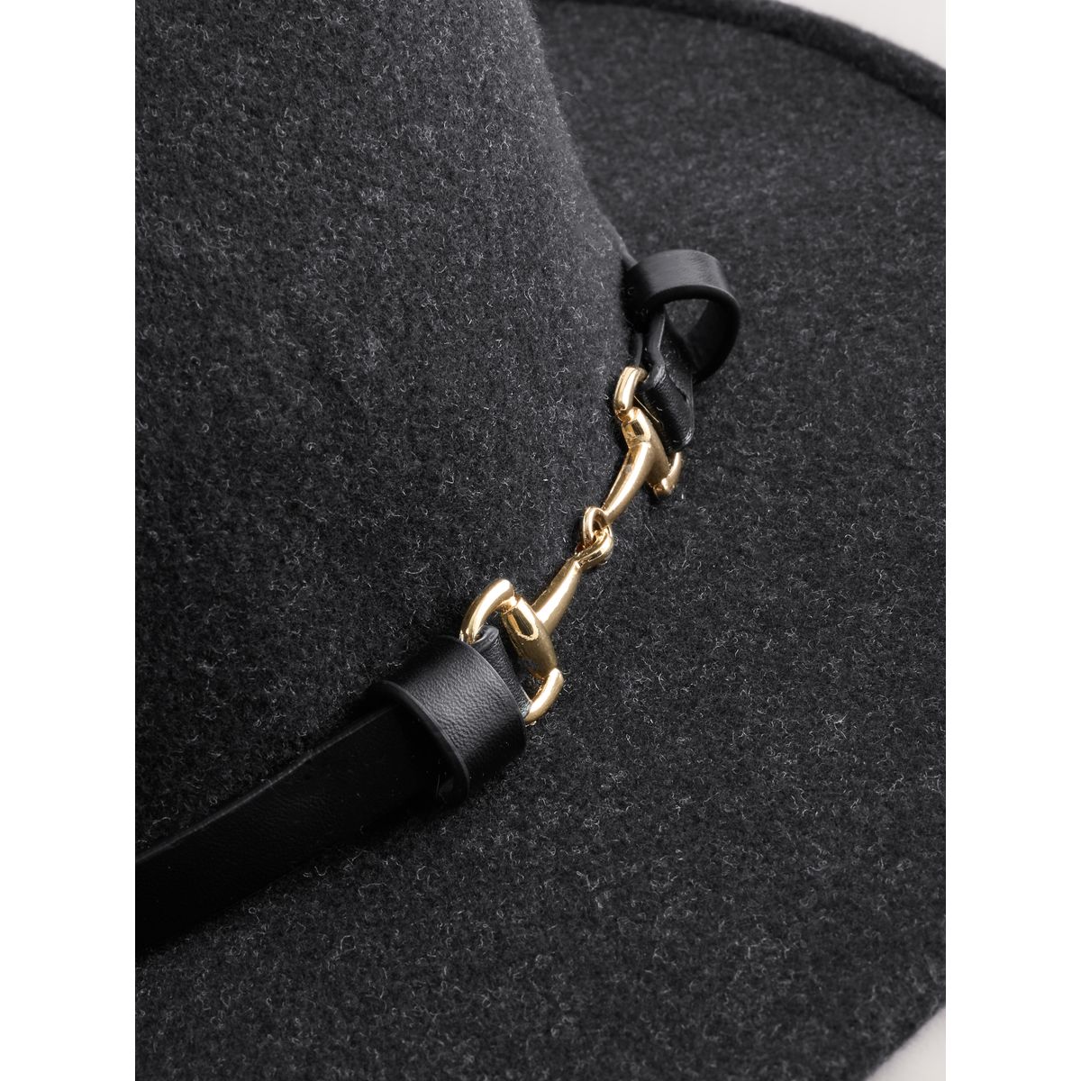 Chapeau fedora avec détail mors noir, NEXT