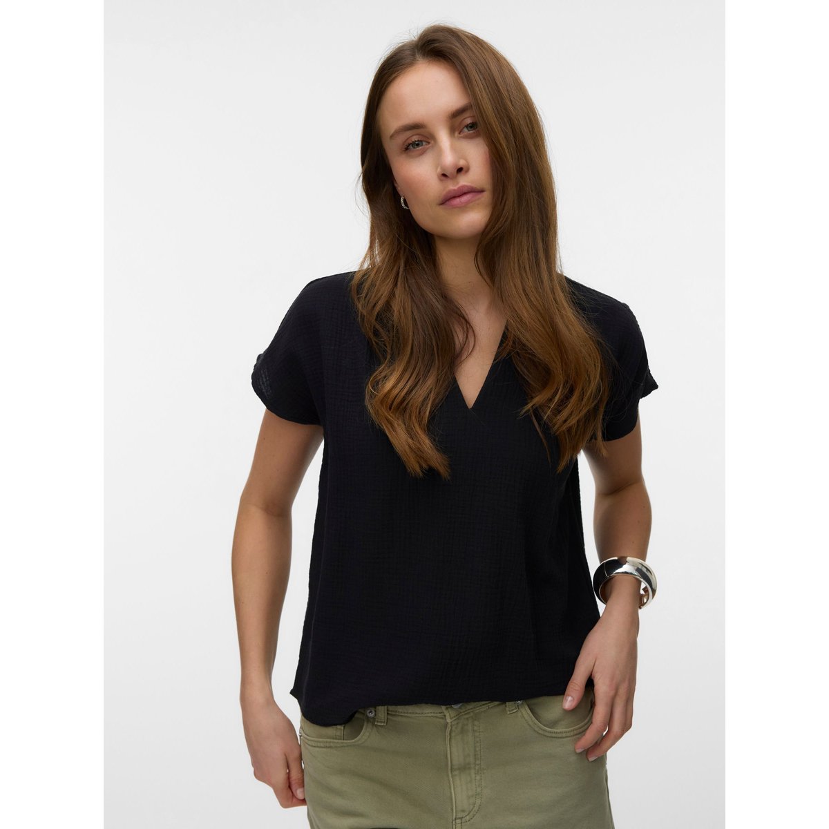 Top noire - black, VERO MODA