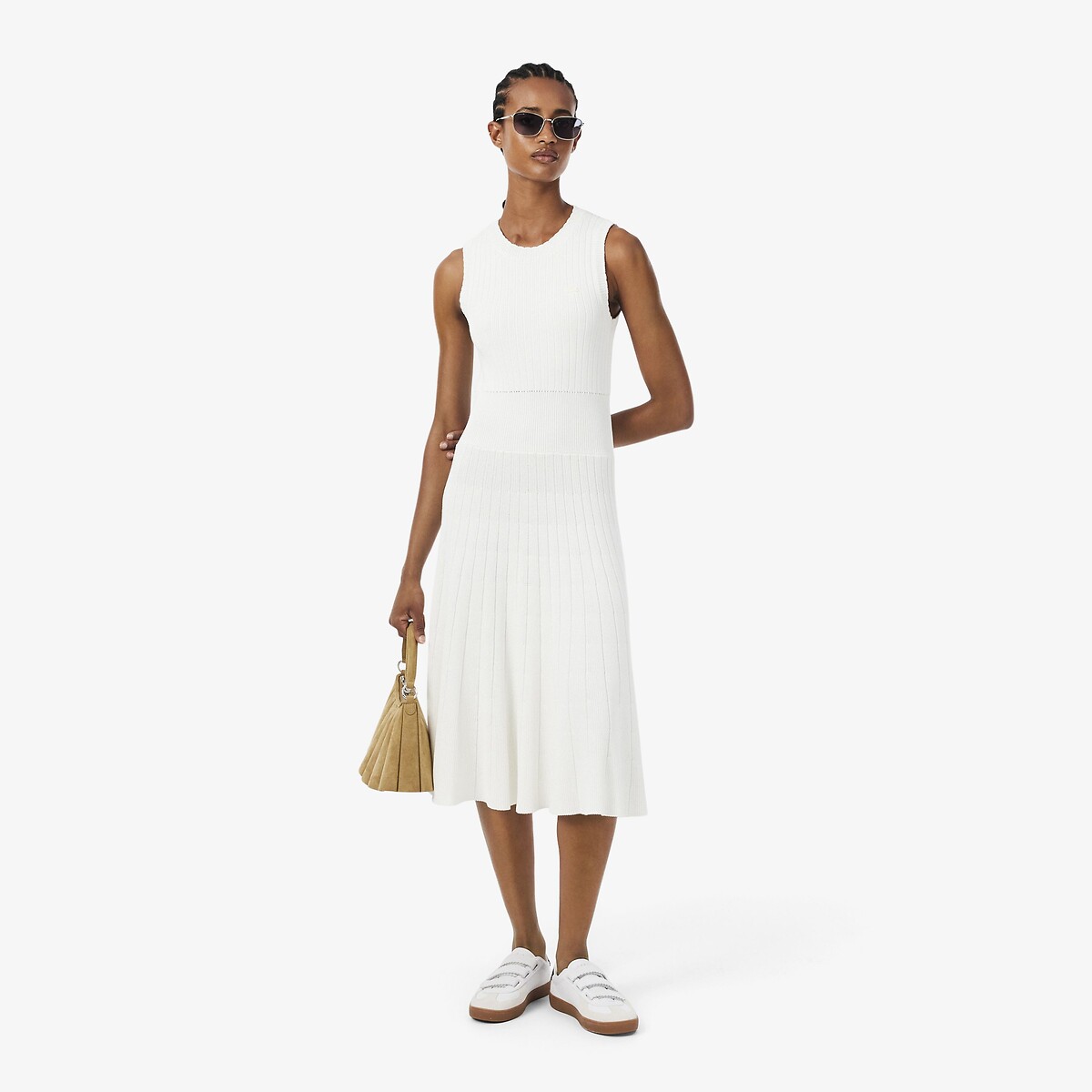 Sneakers Baseshot Pro Strap femme en suède blanc-147, LACOSTE