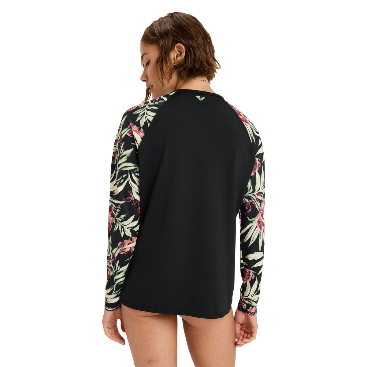 Lycra manches longues BASIC MIX. noir anthracite wind swept floral, ROXY