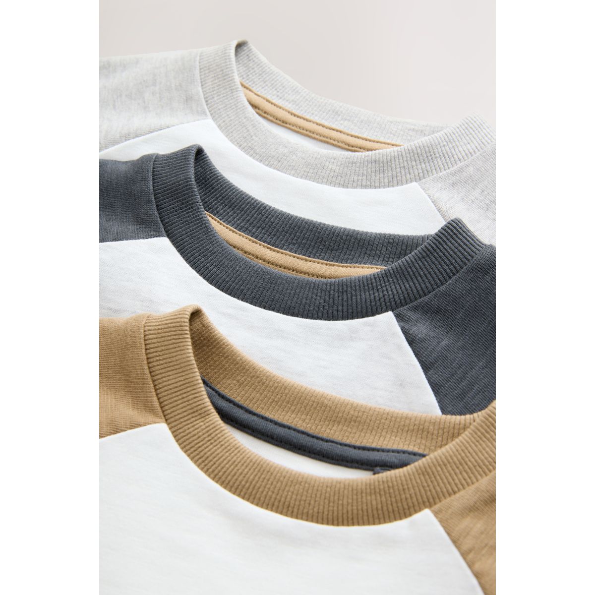 T-shirt manches longues raglan, x3 gris, NEXT