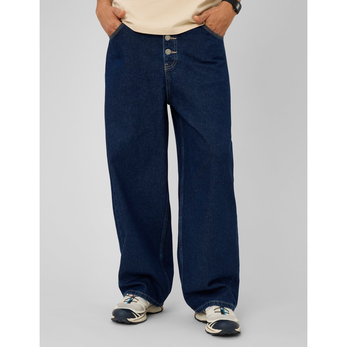 Jean balloon brut bleu moyen, BZB