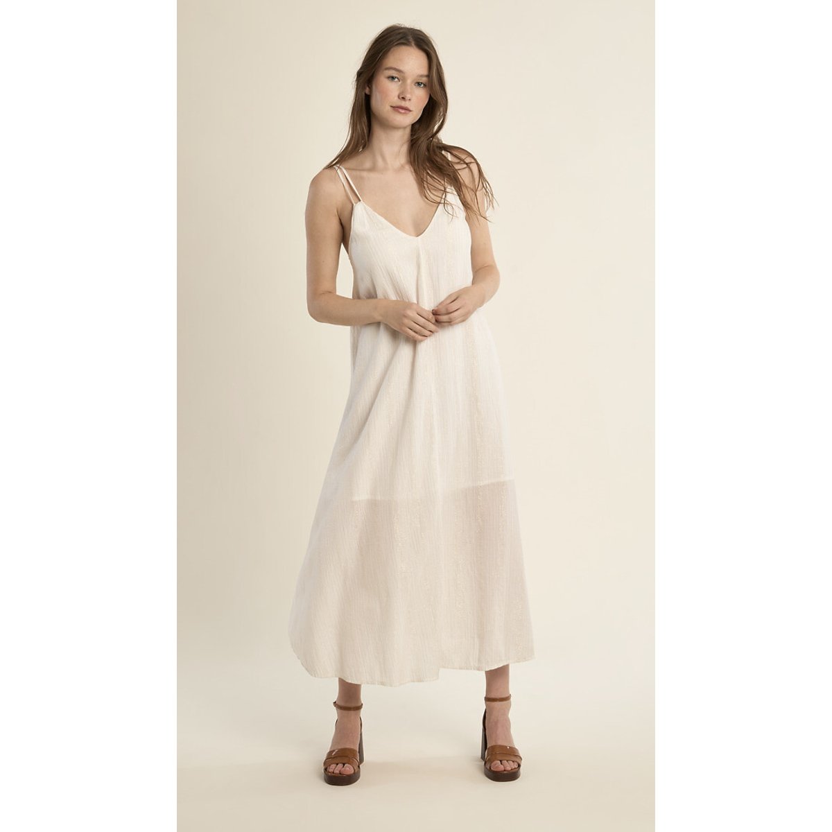 Striped Cami Maxi Dress white, MOLLY BRACKEN