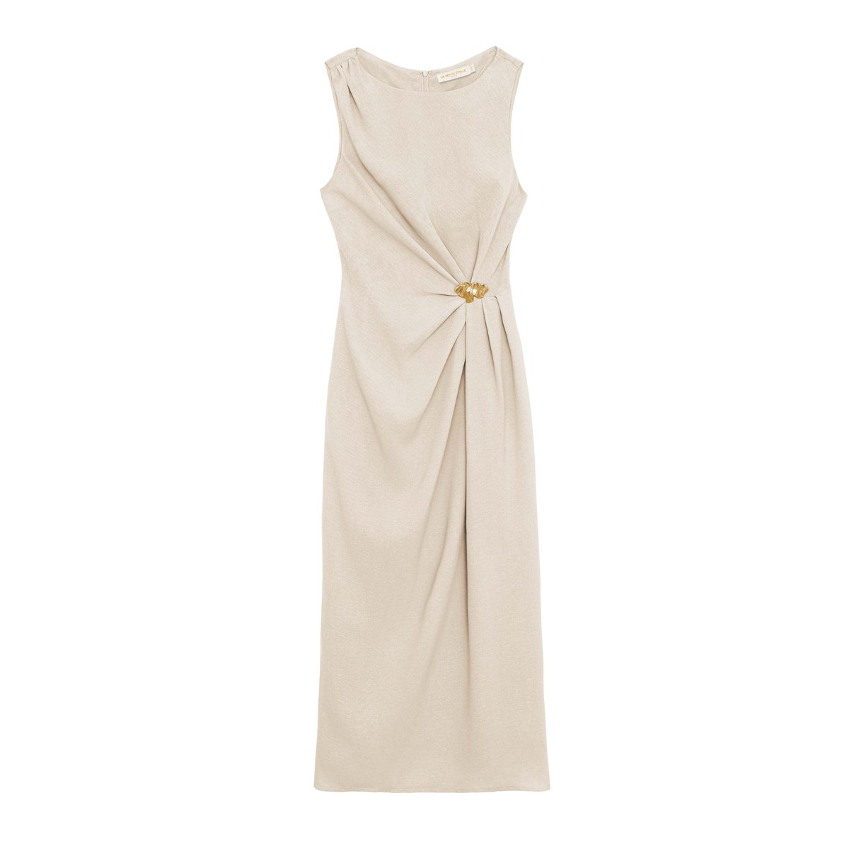 Robe midi asymétrique uni ROSA 13-beige, LA PETITE ETOILE