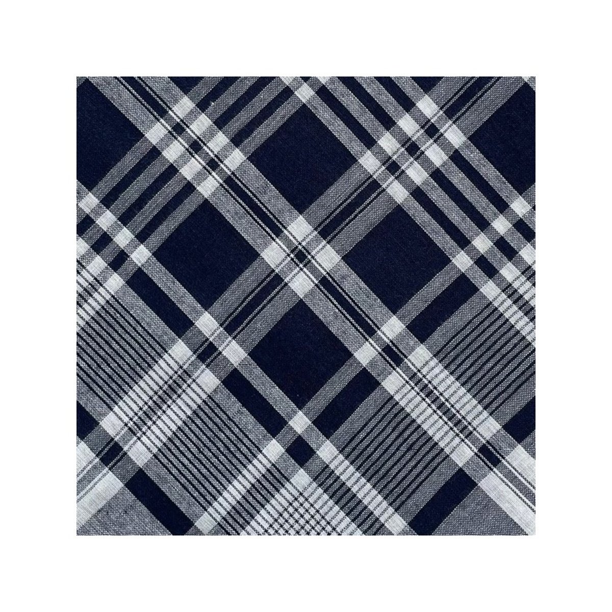 Lot de 12 mouchoirs Homme travail 50x50 100% coton bleu, DECORATIE