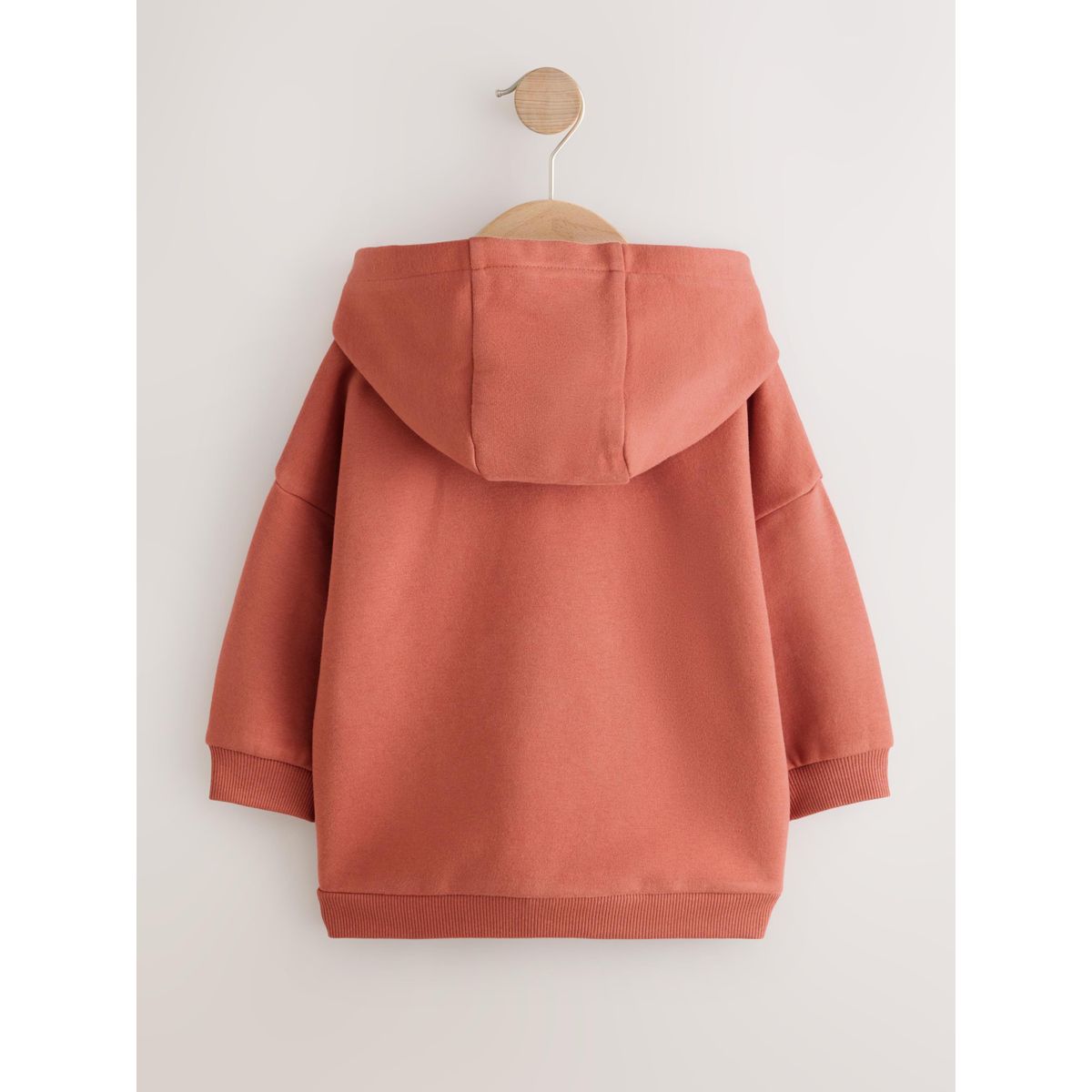 Sweat à capuche zippé et imprimé marron fauve, NEXT