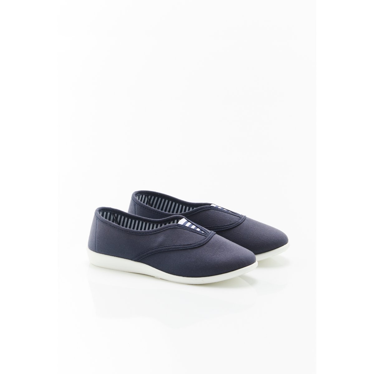 Chaussons dessus toile bleu nuit, DAMART