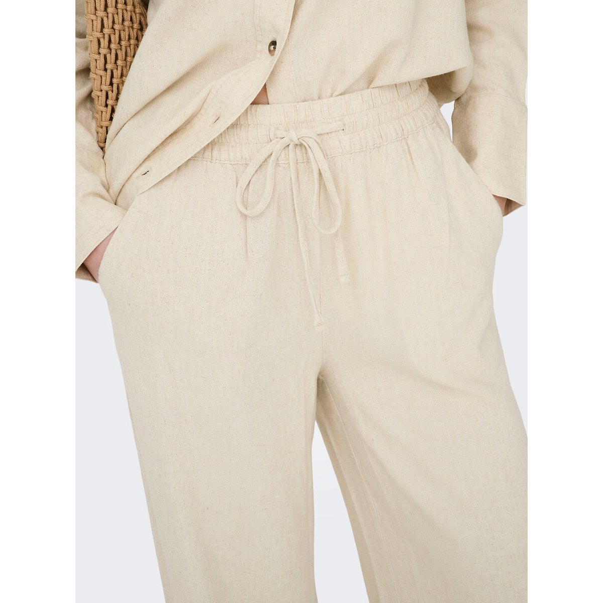 High Waist Wide Leg Trousers beige, JDY