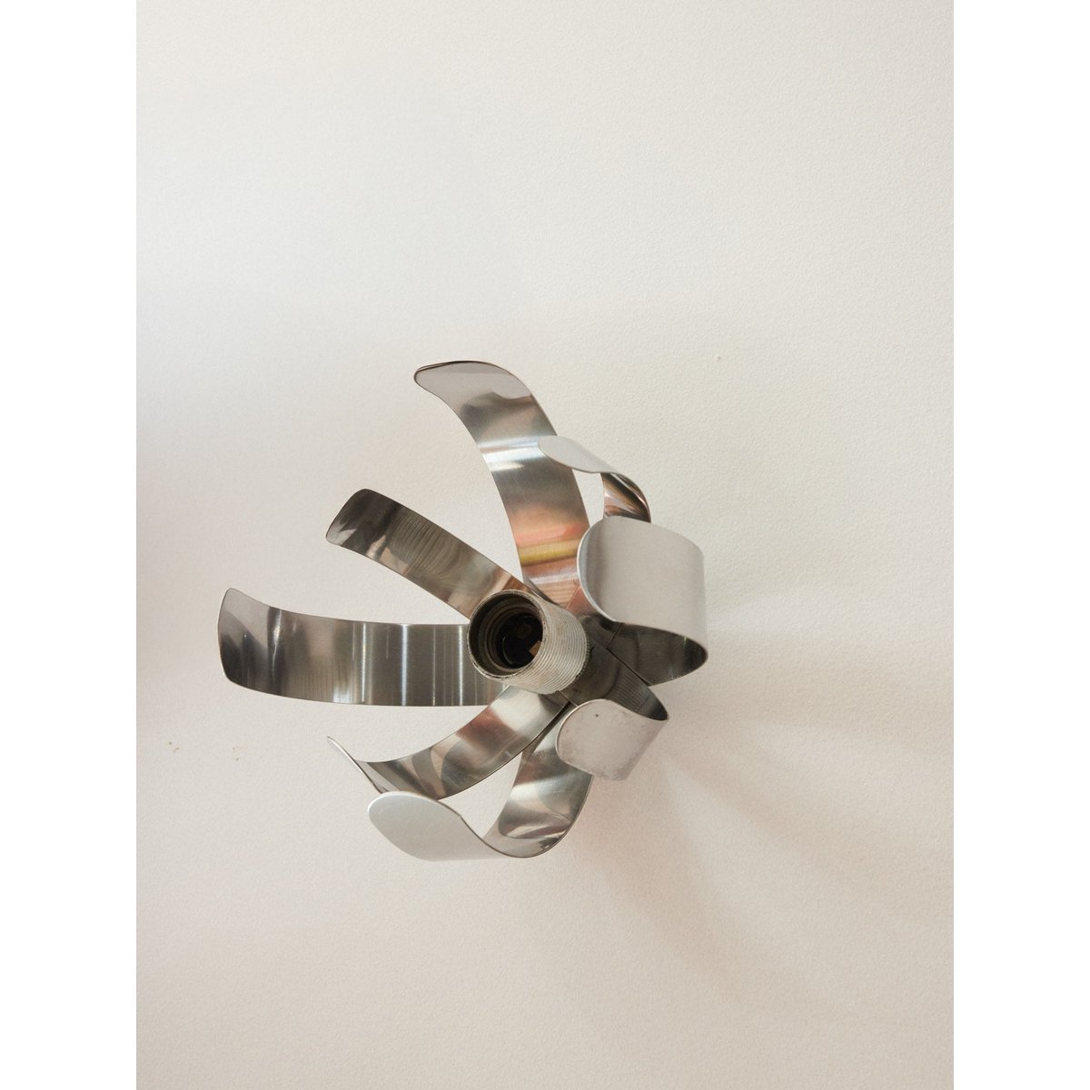 Paire d'appliques en chrome Sonia N°304 - Bon état gris, DEBONGOUT