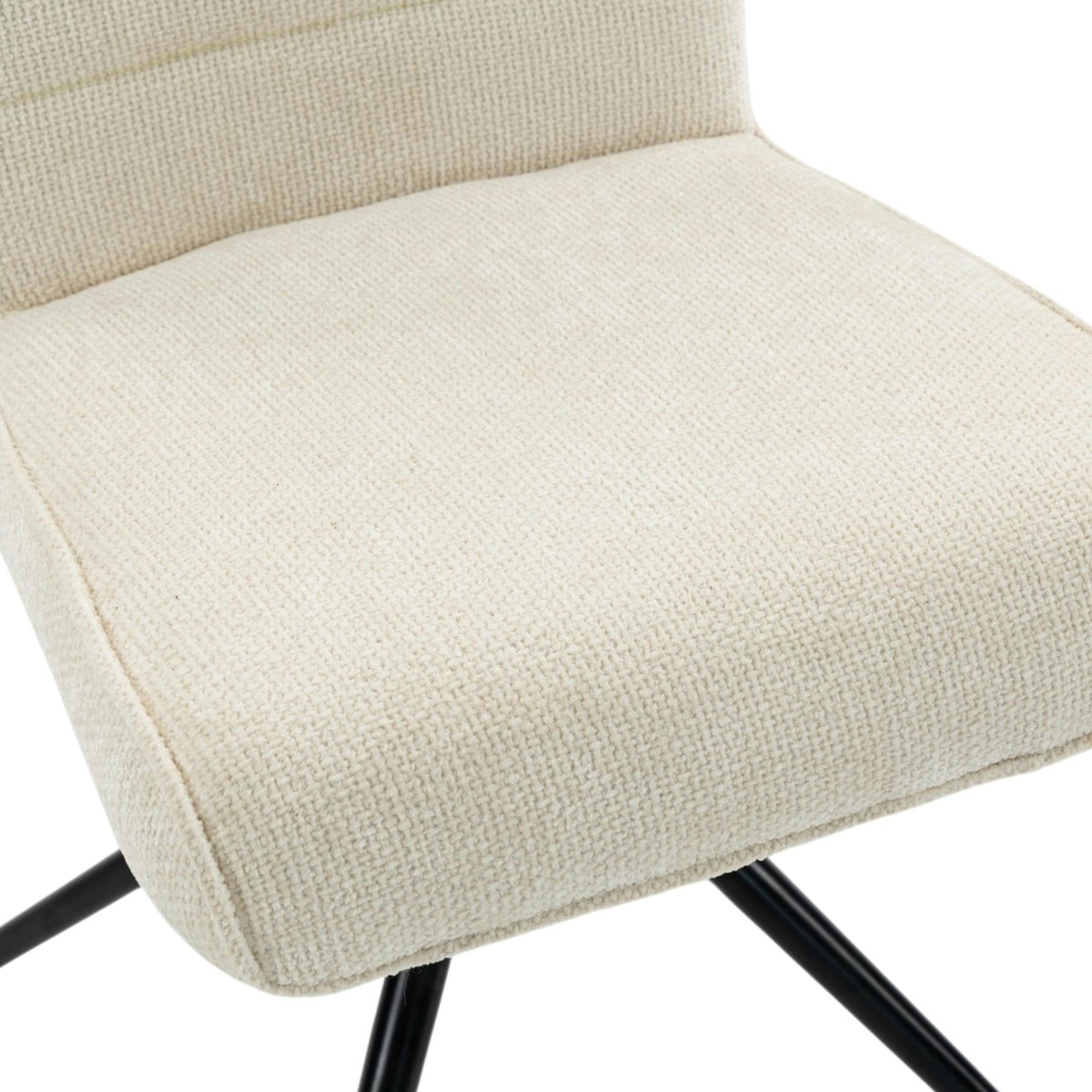 Chaise en tissu texturé pivotante (lot de 2) RIVANO beige, PIER IMPORT