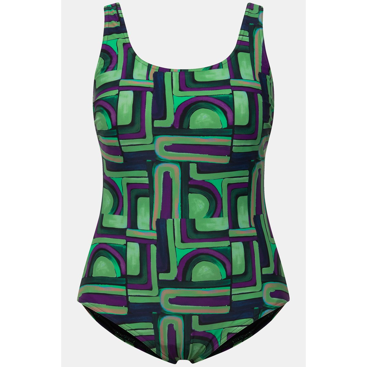 Maillot de bain à tissu graphique forêt verte, ULLA POPKEN