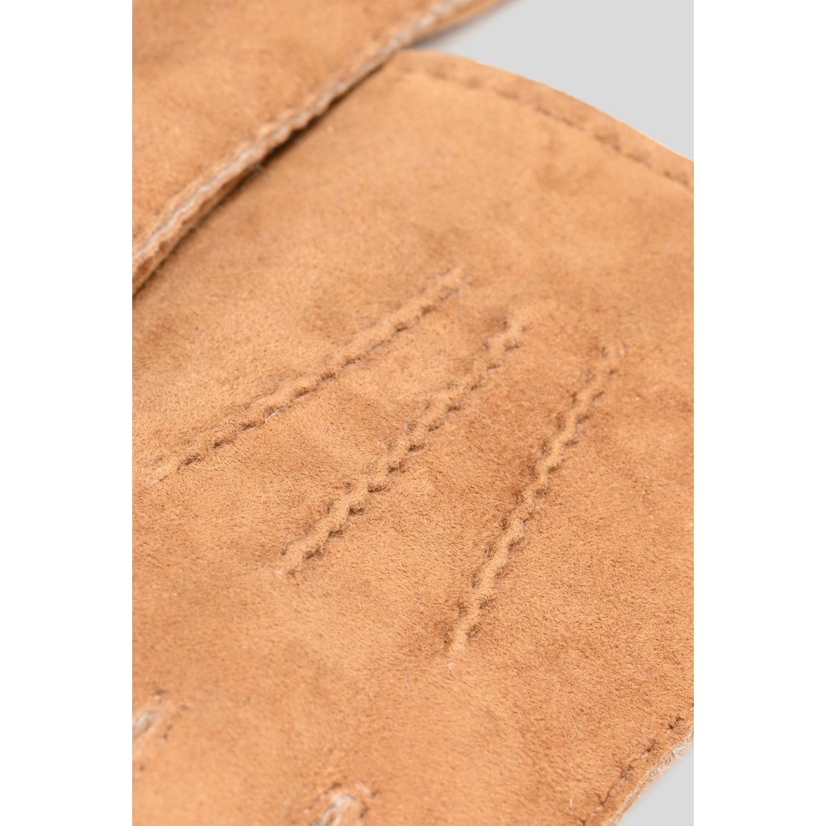 Gants fourrés en cuir ocre, MONOPRIX