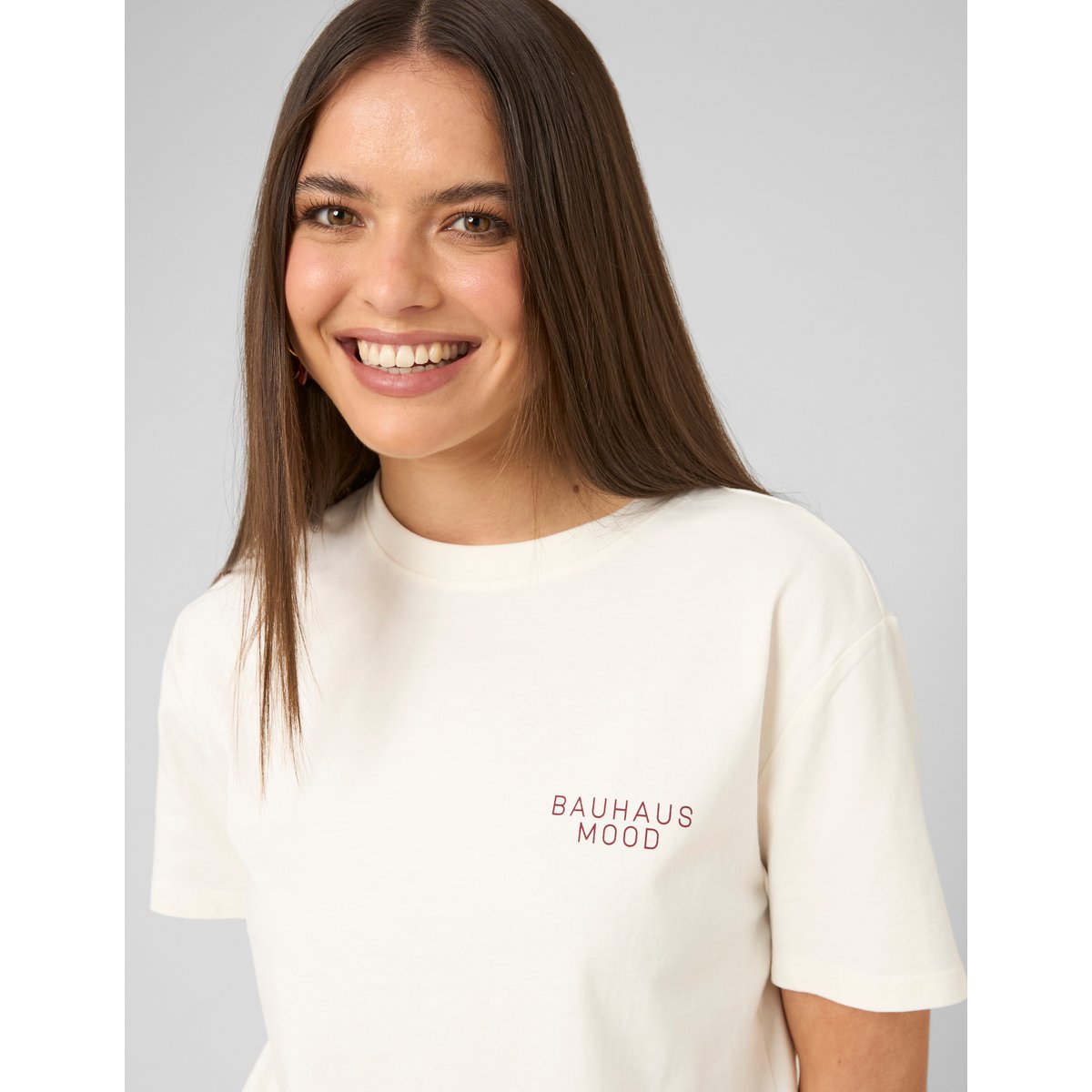 T-shirt imprimé devant / dos blanc écru, BZB
