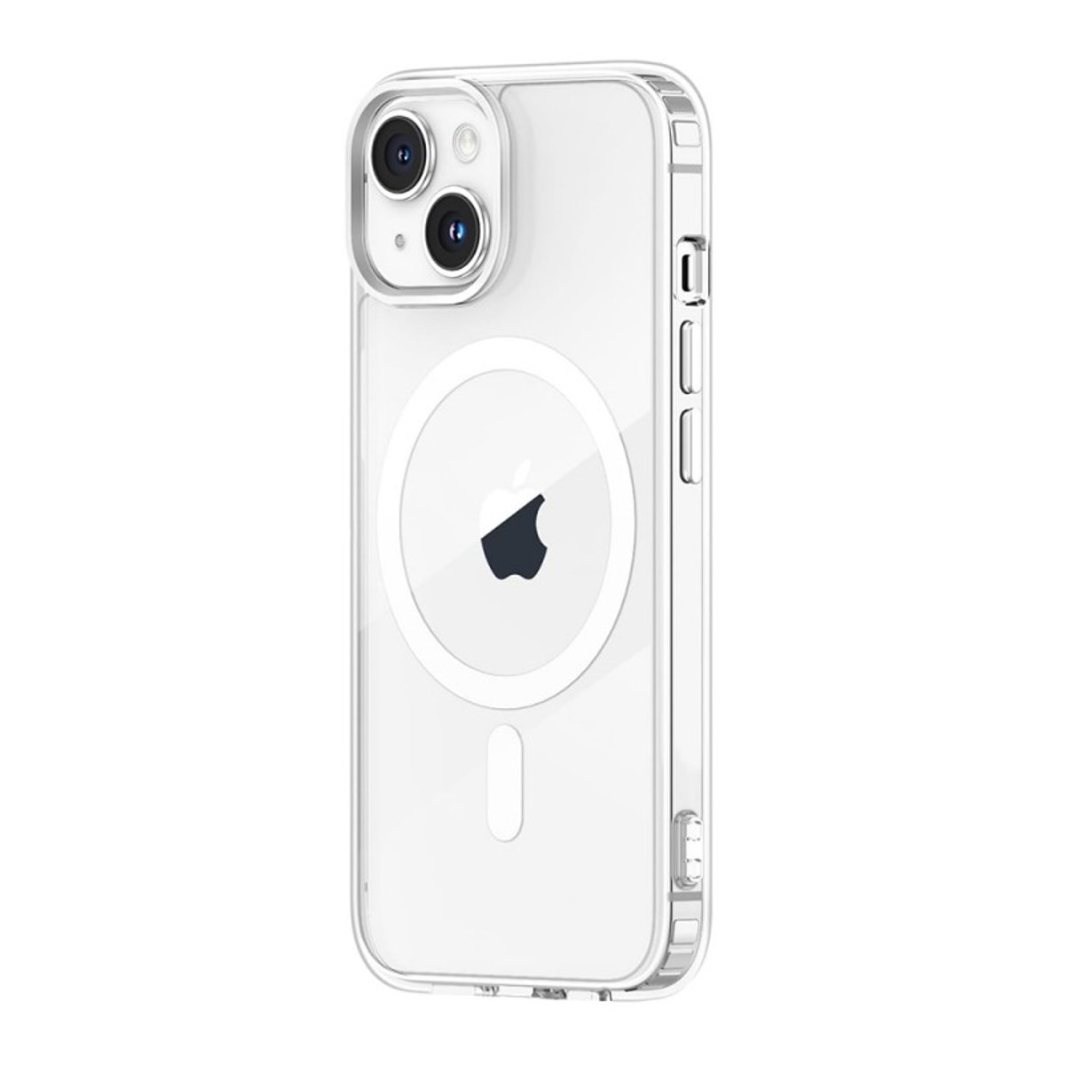 Coque Anti-choc compatible Magsafe pour iPhone 13 Mini Transparente + 2 protections écran et 2 protections objectif caméra transparent, EVETANE