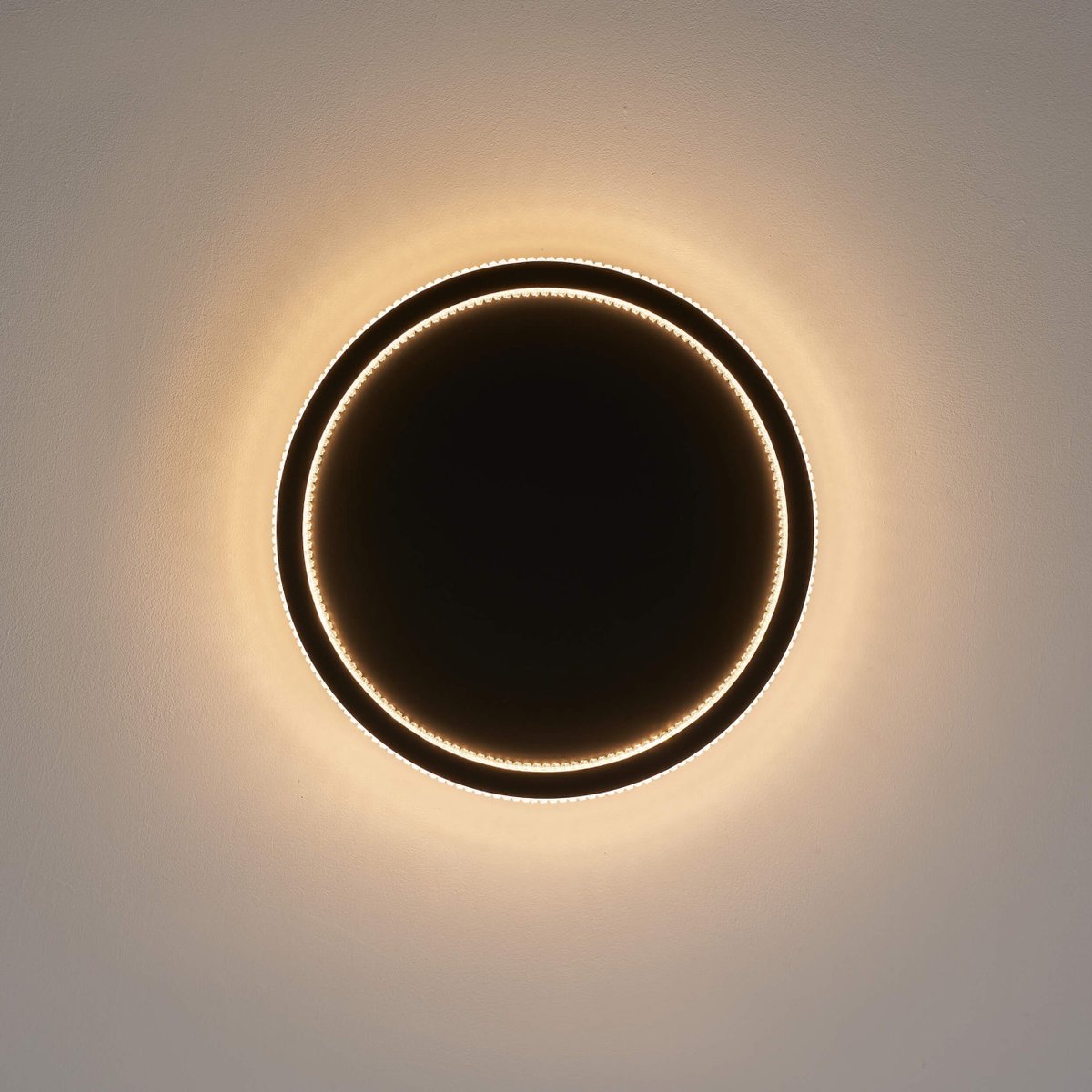 Plafonnier Rond LED – SANDY transparent et noir, KOSILUM