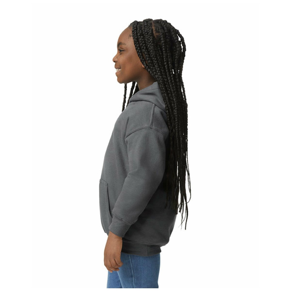 Sweat à capuche gris anthracite, GILDAN
