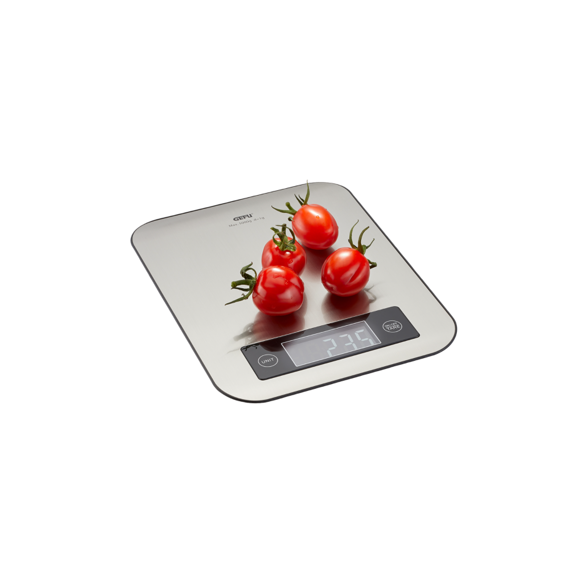 Balance de cuisine connectée avec application d'analyse nutritive argent, GEFU