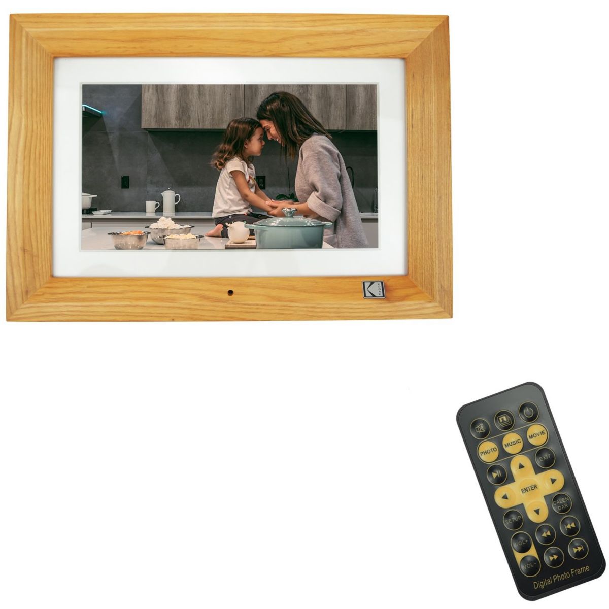 Cadre photo numérique 10' cadre bois couleur unique, KODAK