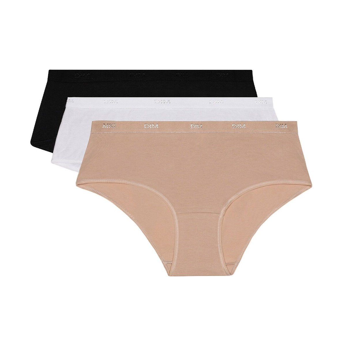 Lot de 3 boxers Pockets Ecodim blanc + peau + noir, DIM