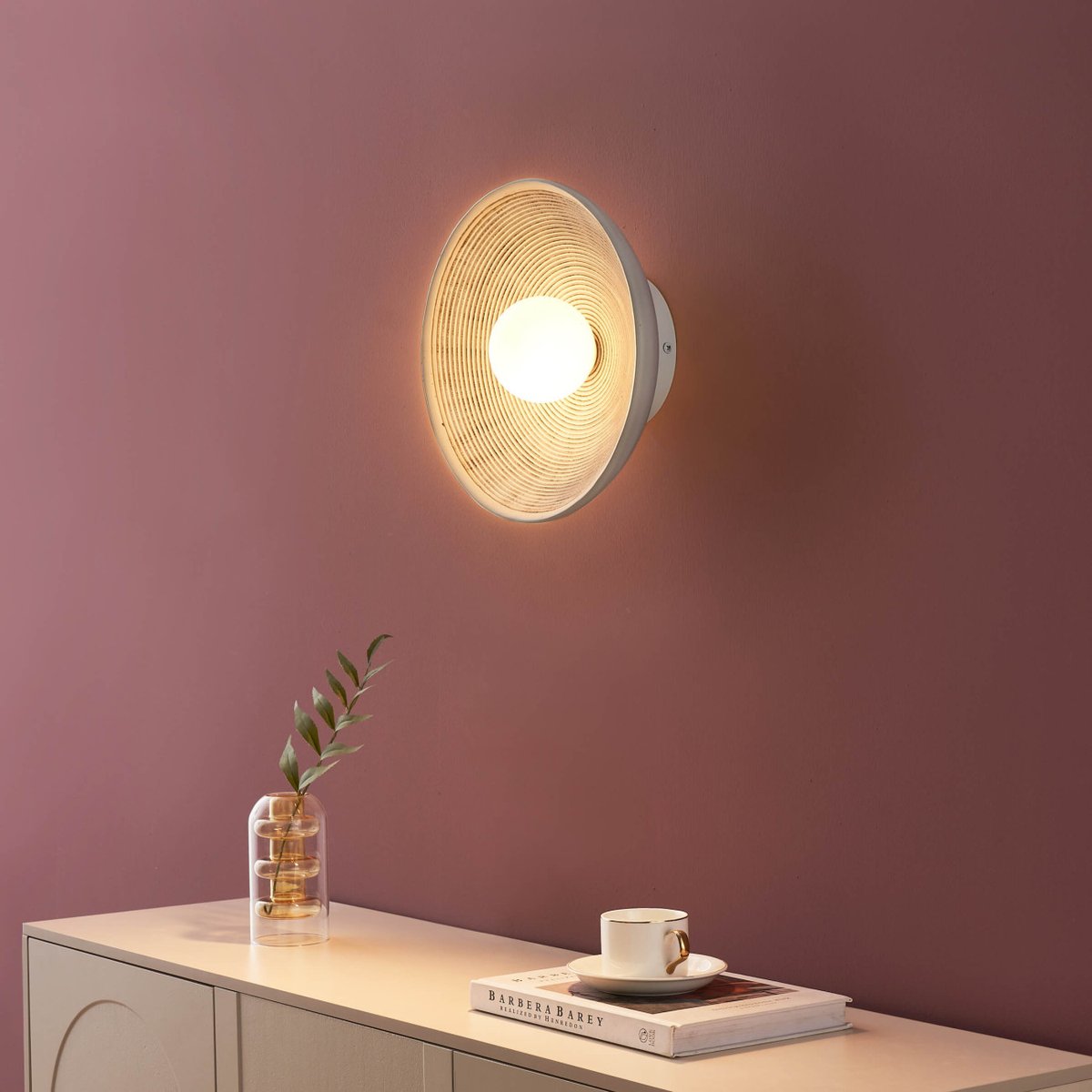 Applique avec boule en verre - AMAYA blanc, KOSILUM