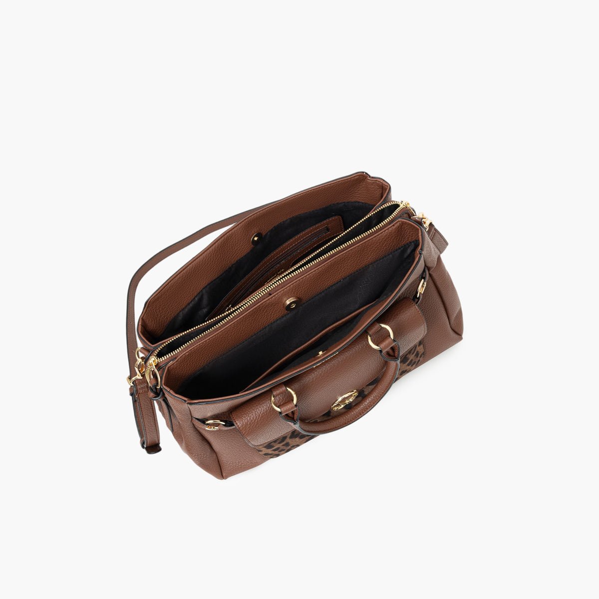 Grand sac shopper Tim cognac,doré, LOLLIPOPS