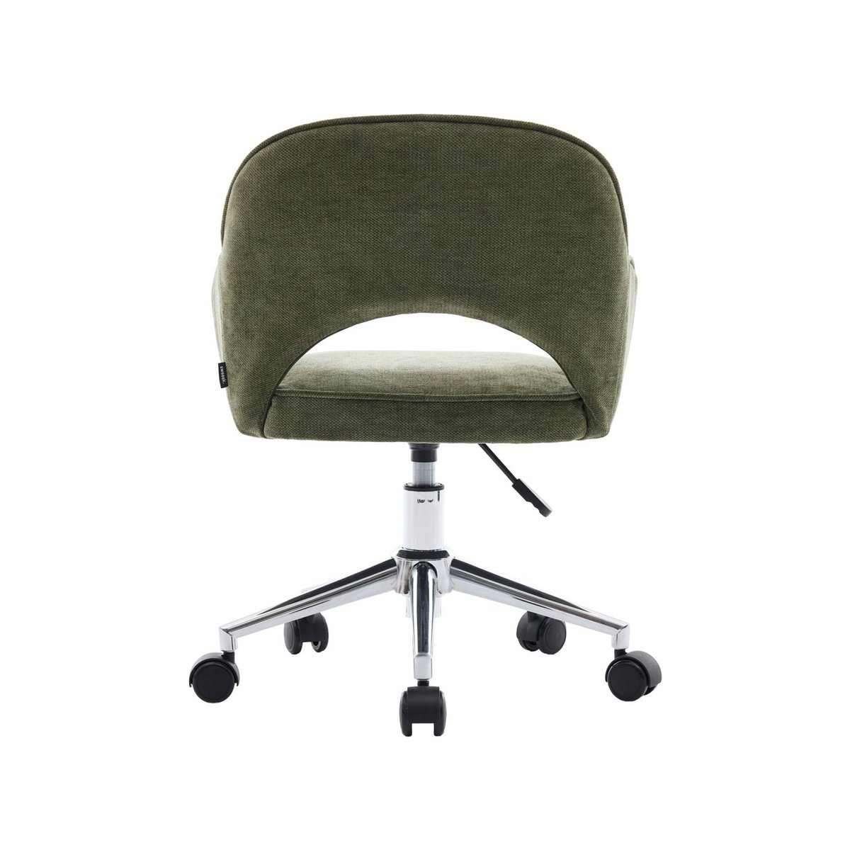 Chaise de bureau enfant à roulettes ajustable tissu chenille JIM KID beige, SWEEEK