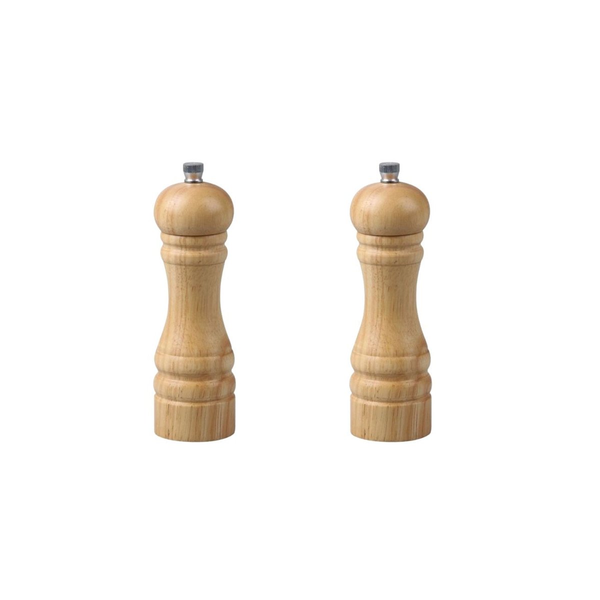 Ensemble de 2 Moulins à poivre manuel couleur bois 18 cm Divers brun, FM PROFESSIONAL