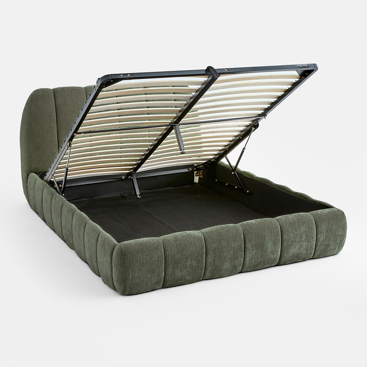 Kastenbett mit Bettkasten, NURIA khaki, LA REDOUTE INTERIEURS