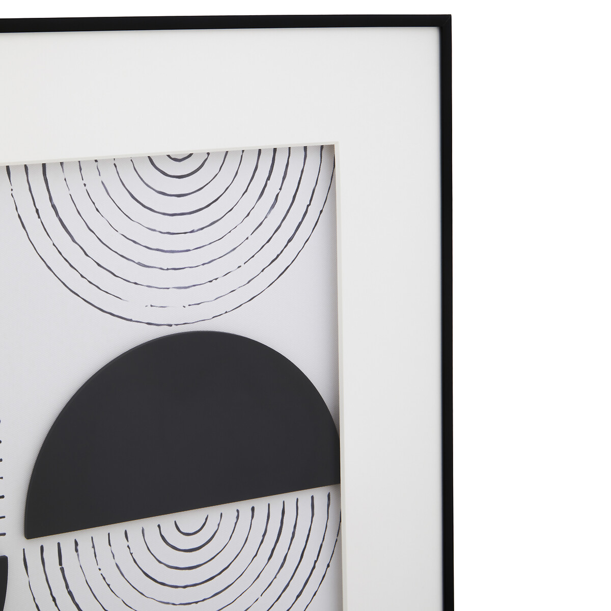 80cm Black & White Abstract Wall Art natural, FIFTY FIVE SOUTH
