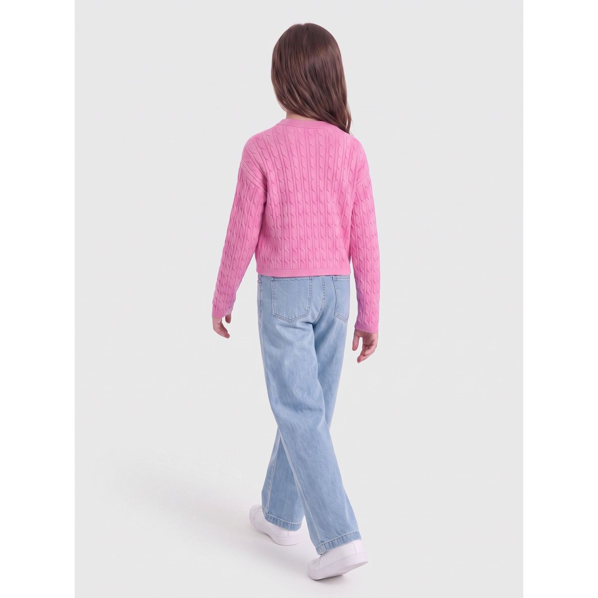 Pull En Maille rose - cyclamen 1, KIDS ONLY