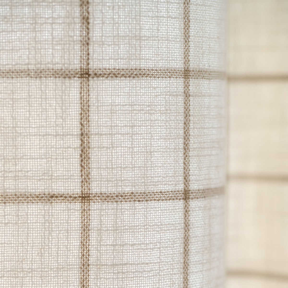 Rideau 100% coton à carreaux beige LOURMARIN - QABANE beige, HOME MAISON