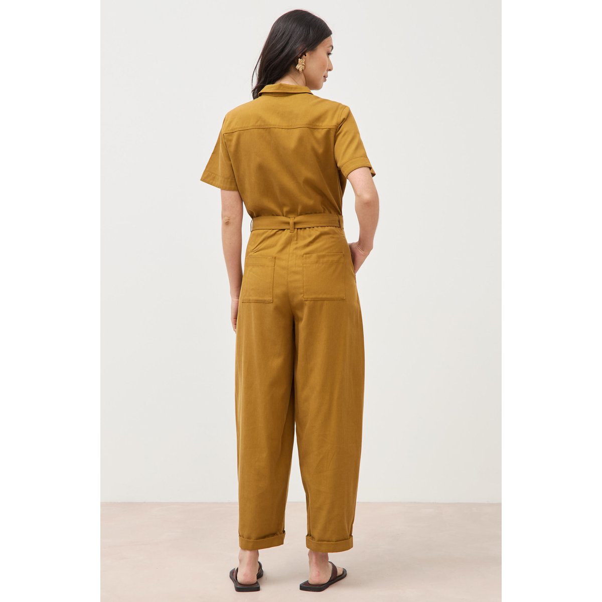 Combinaison salopette col américain vert olive, BONOBO