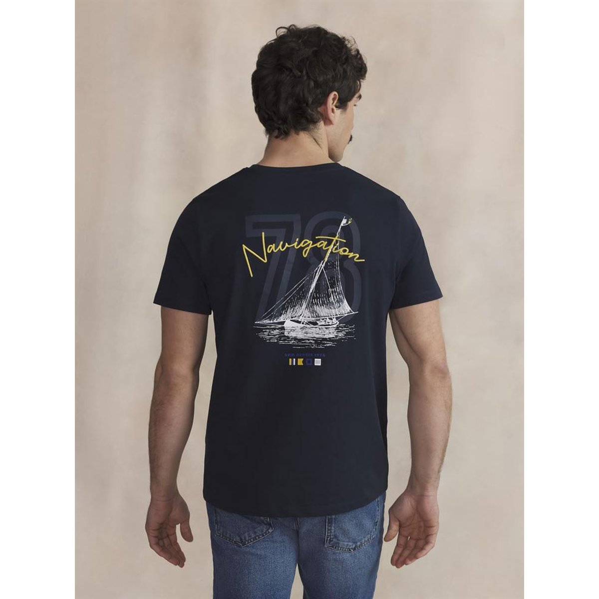 T-shirt manches courtes LUKENTEE marine, TBS