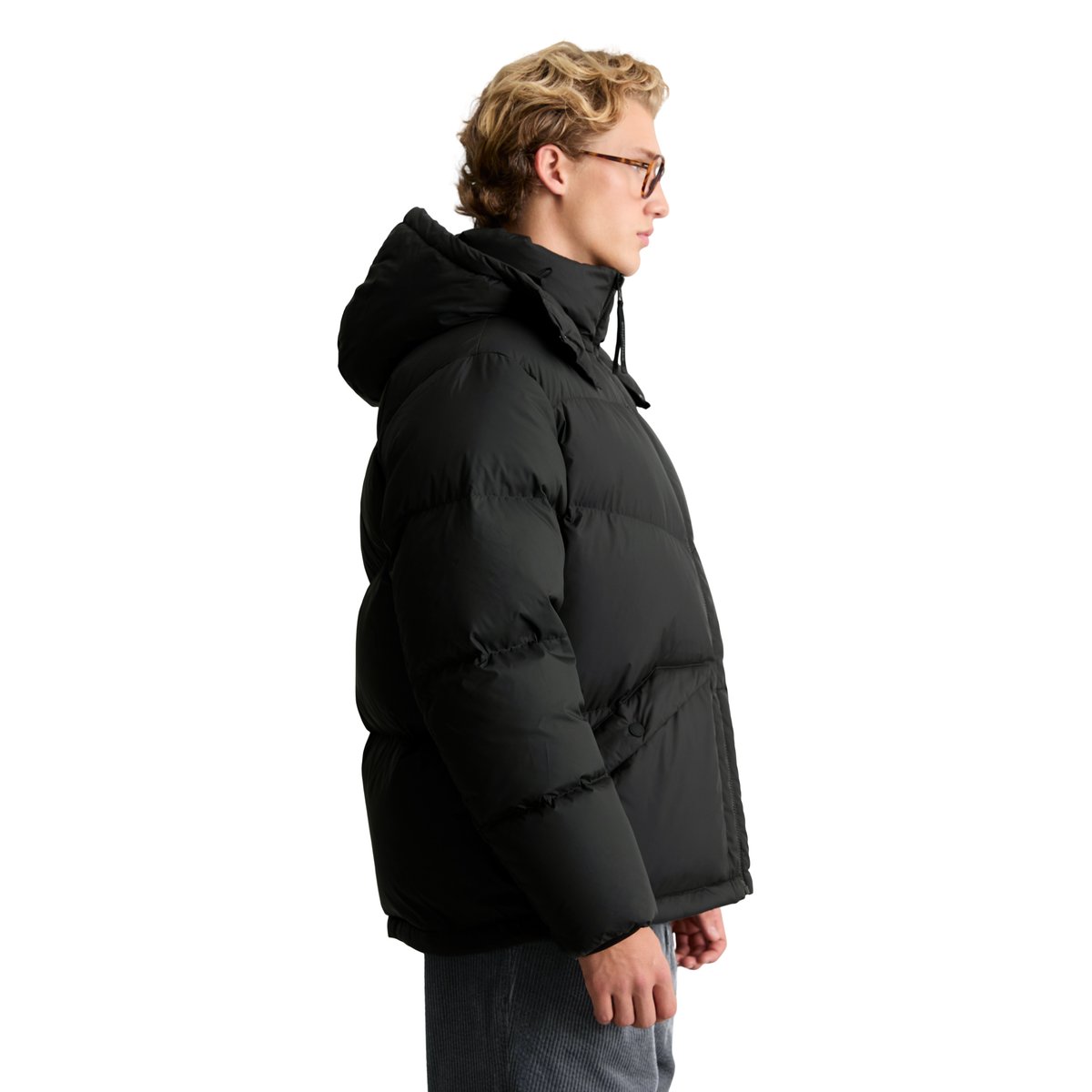 Doudoune coupe classique avec capuche amovible noir, MARC O’POLO DENIM