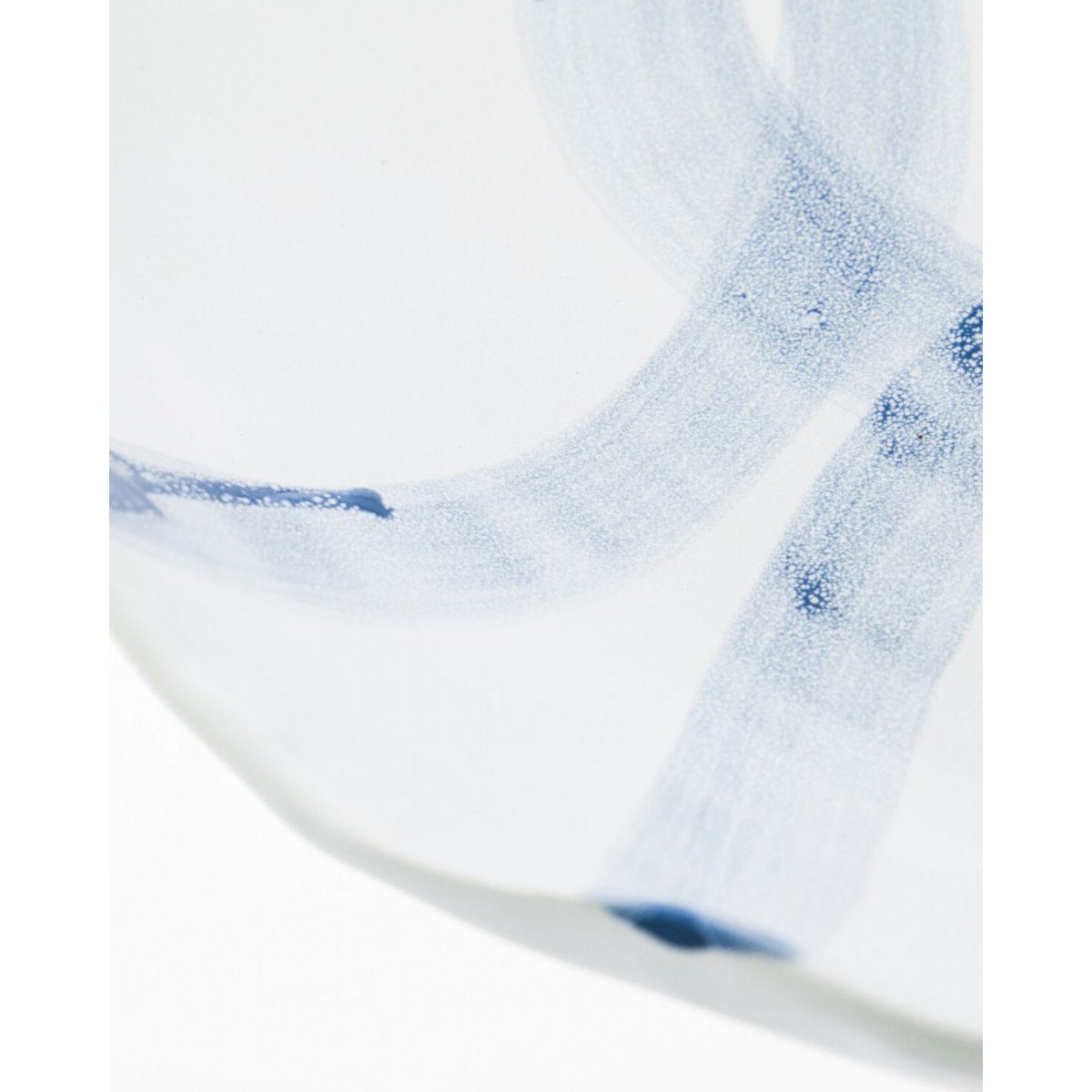 Plateau en terre cuite Isa blanc, bleu, HOUSE DOCTOR
