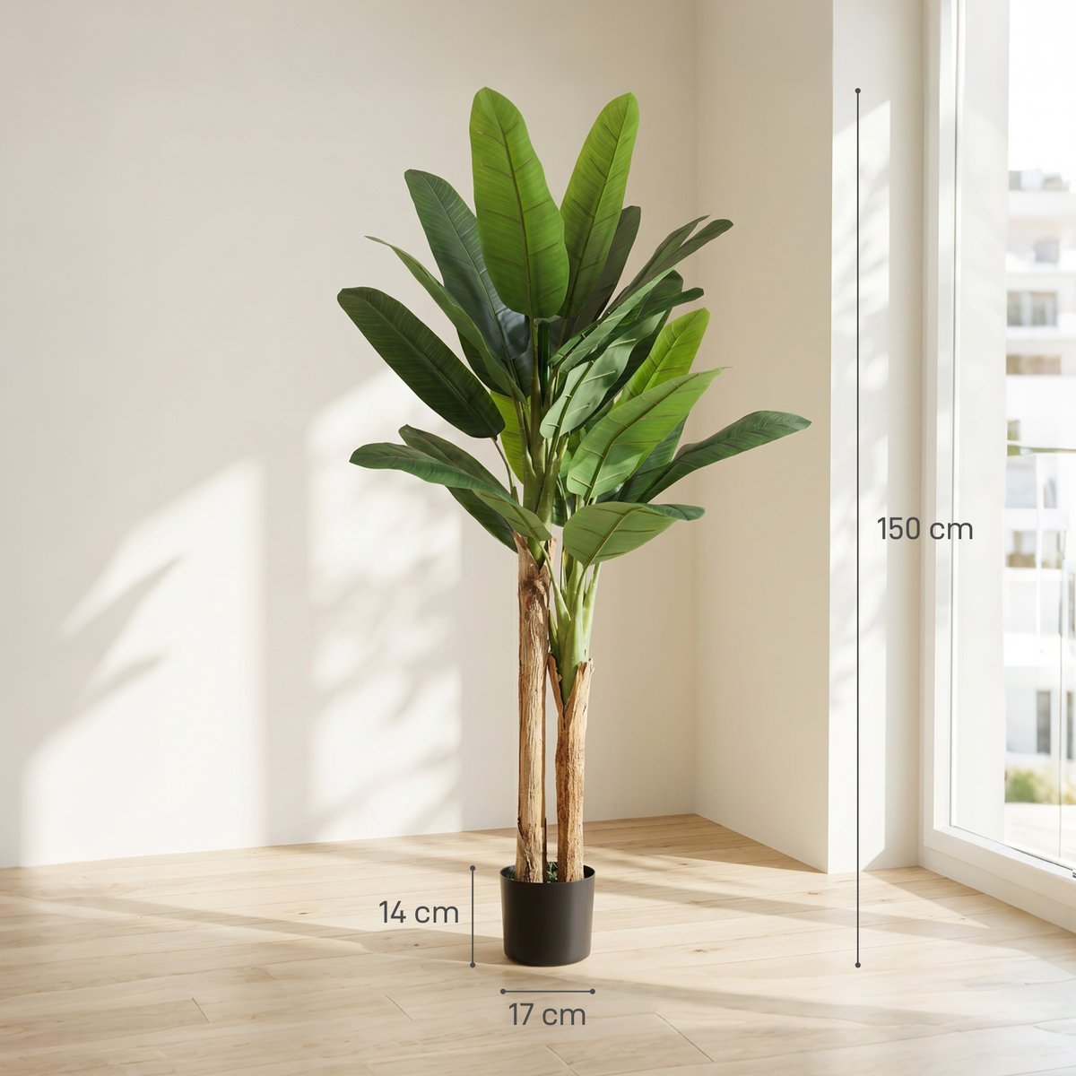Plantes artificielles Plastique Vert vert, HOMCOM