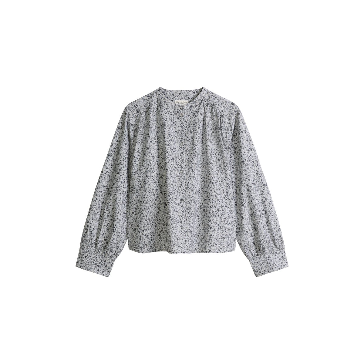 Blouse plissée loose en popeline légère Papertouch bleu clair, MARC O'POLO